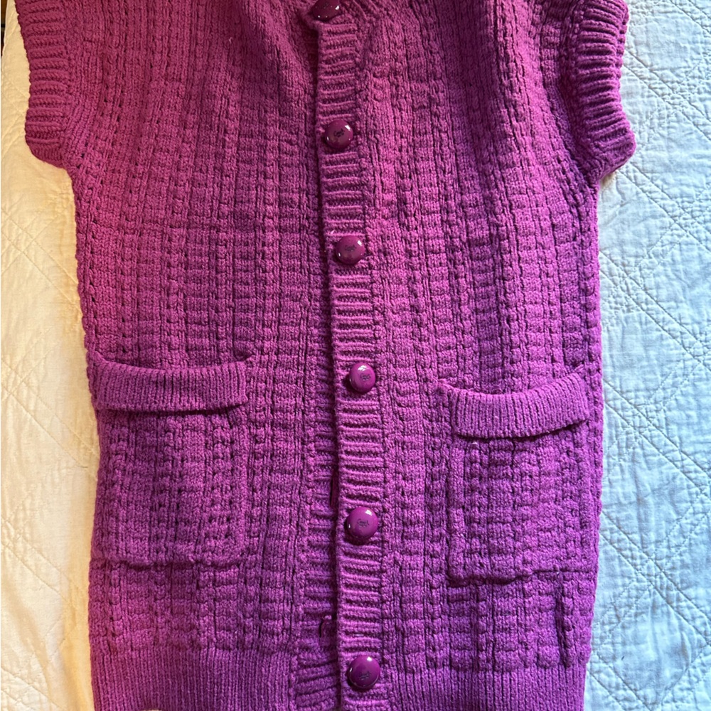 Coach long sweater vest